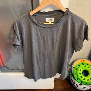 MATE the Label Organic Cotton Classic Tee Dark Gray Charcoal size small